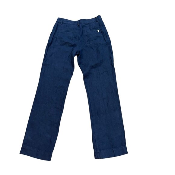 Lilly Pulitzer Breeta Linen Trousers True Navy Size 2 Style #013056‎ NWT - Picture 3 of 7